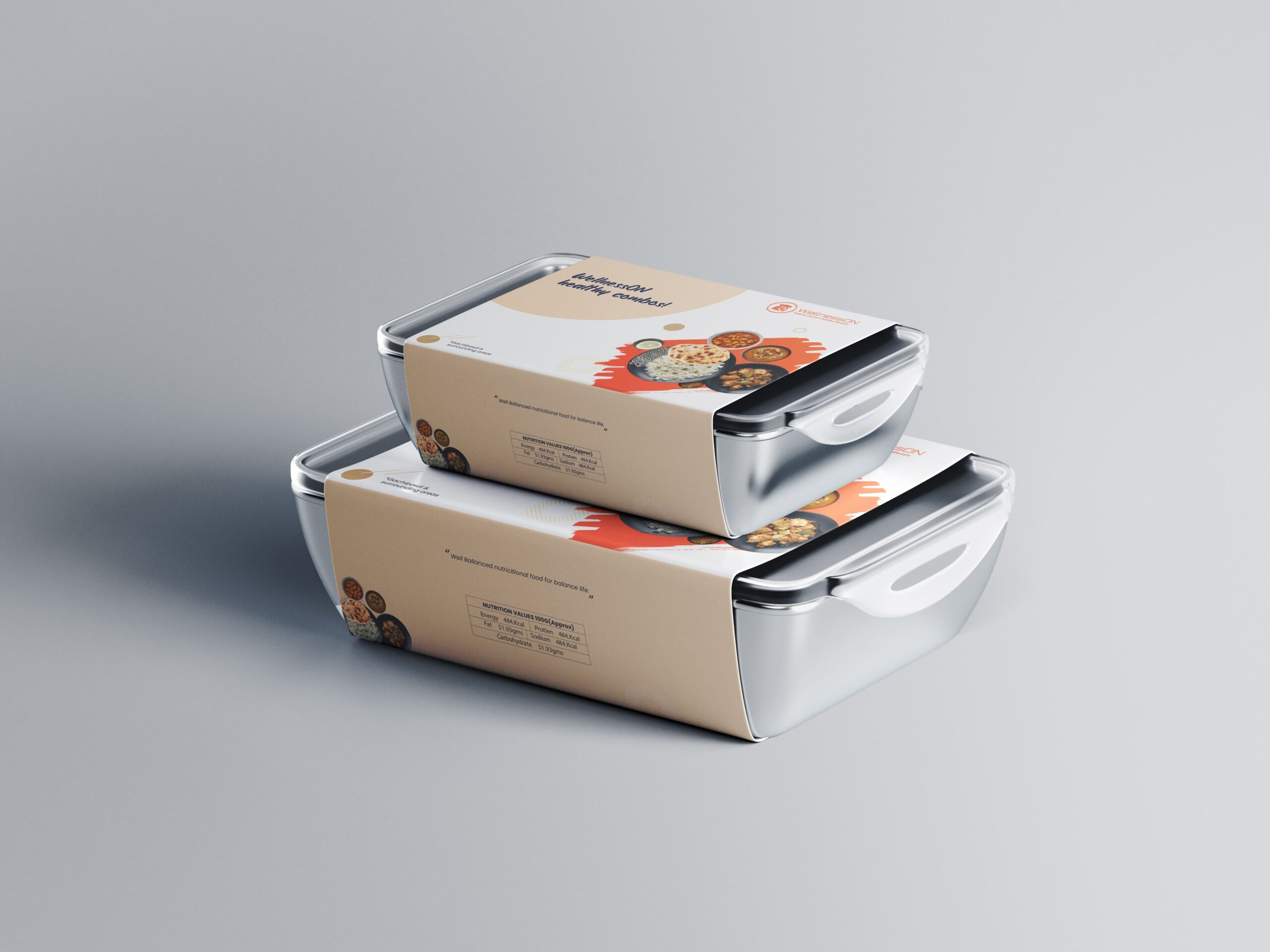 Food Container Mockup with Label Food Container Mockup with Label
